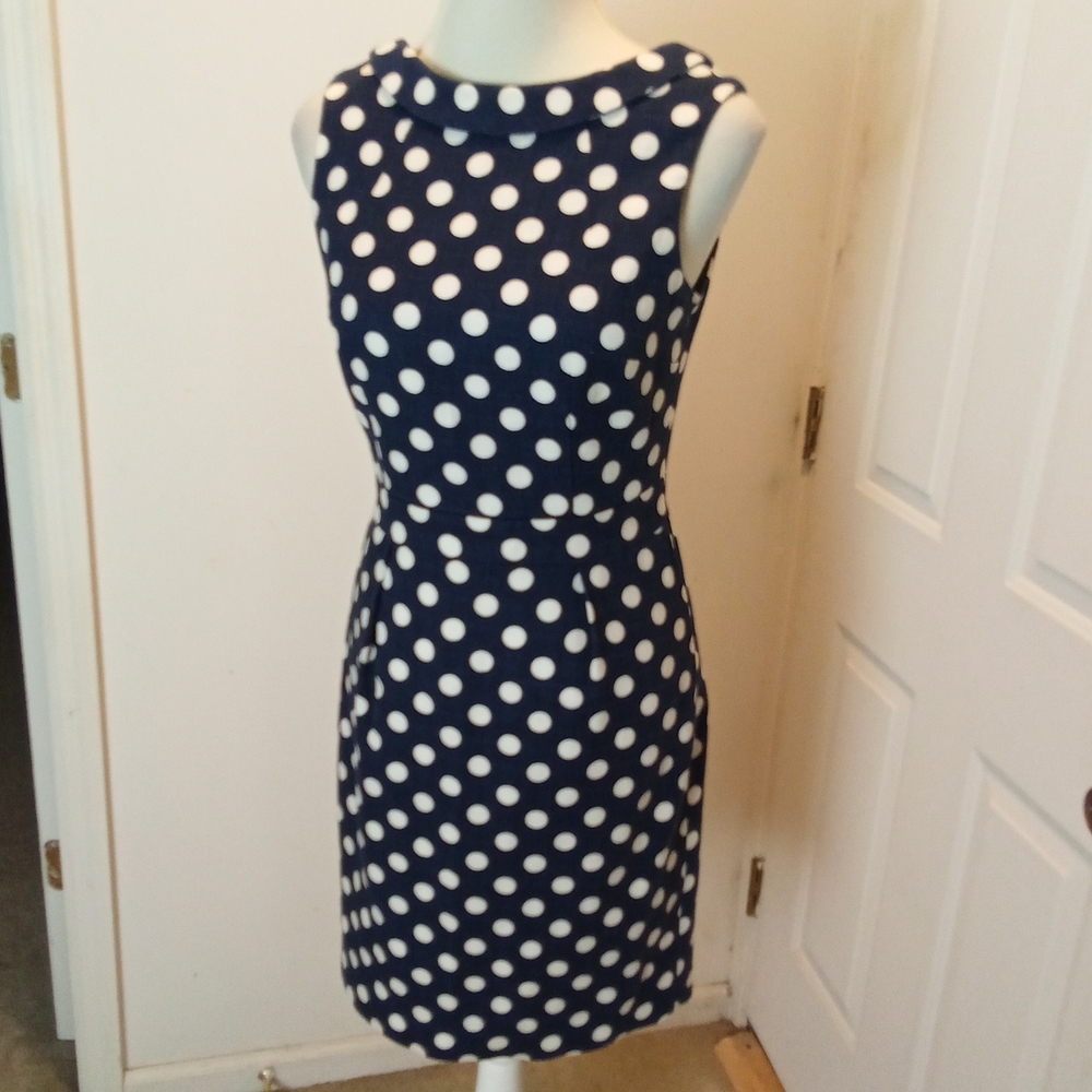 Boden polka dot fitted dress retro rockabilly style size 6